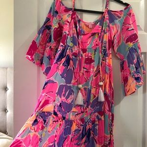 Lily Pulitzer Colorful Drop Shoulder Dress